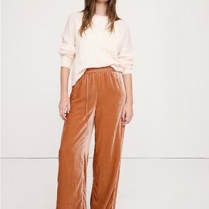 Banana Republic Peachy Velvet Wide-Leg Pants